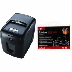 GBC AUTO+ 130X Auto Feed Paper/Credit Card Cross Cut Paper Shredder 130 Sheet Capacity