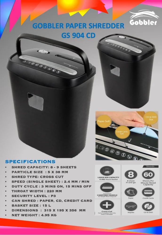 Gobbler Personal Shredder GS 904 CD