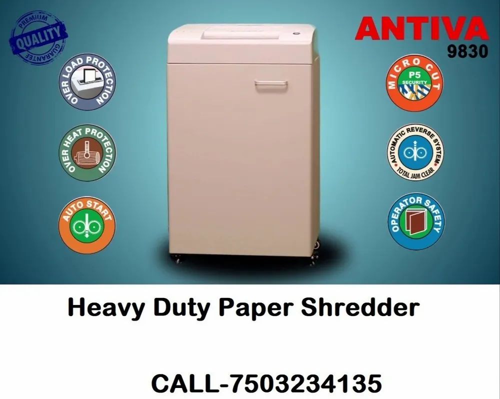 Heavy Duty Antiva 9830 Paper Shredder Machine