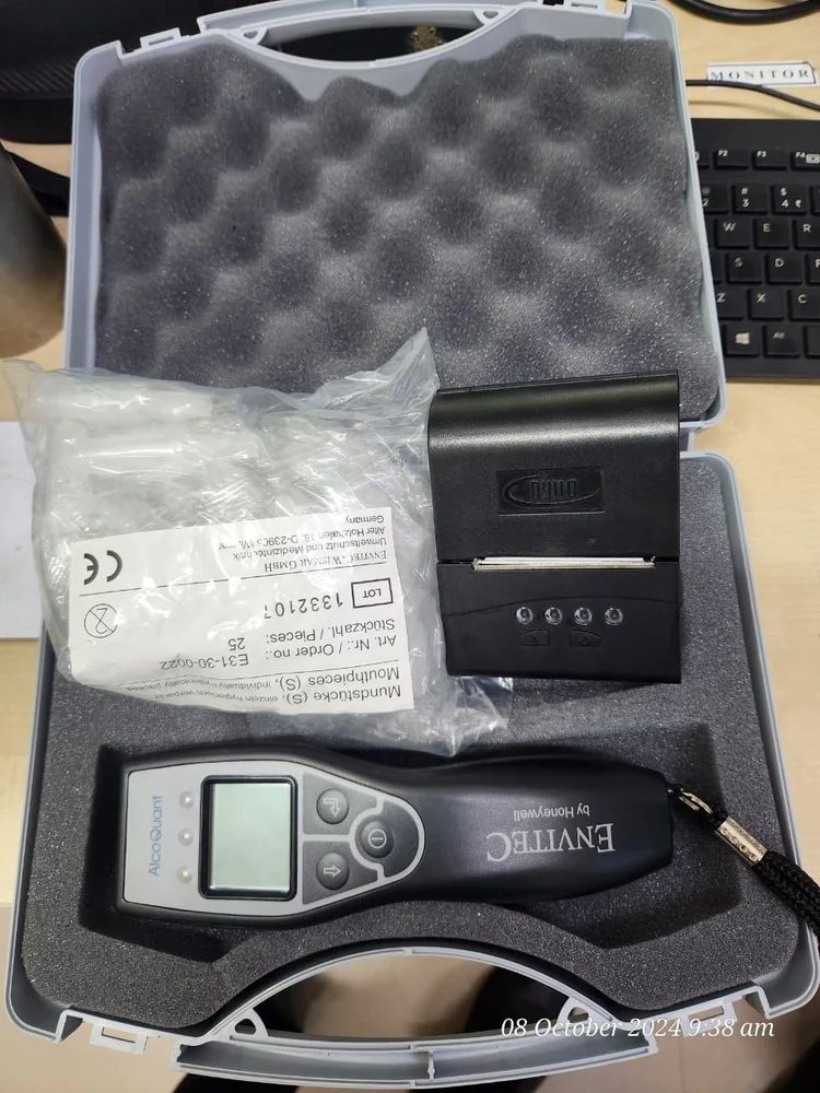 Honeywell Envitec Alcoqant 6020 Plus Alcohol Breath Analyzer with Bluetooth Printer