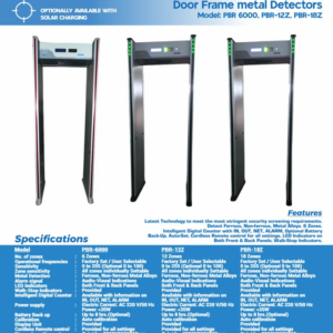 ULTRASHINE 6 Zone Door Frame Metal Detector, PBR-6000