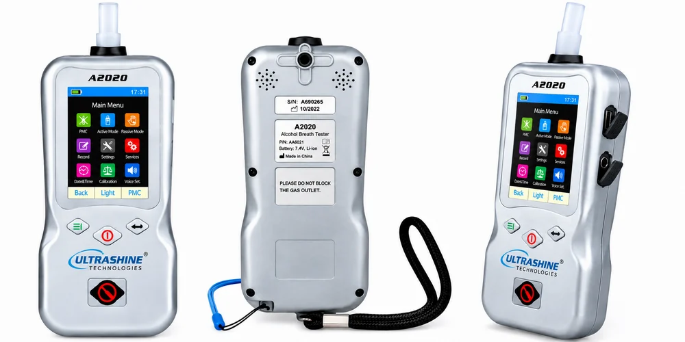 ULTRASHINE Inbuilt Printer Alcohol Breath Analyzer Alcostar AlcoEasy-A20