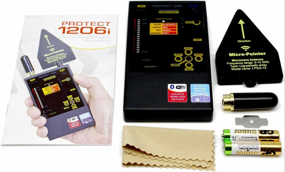 ULTRASHINE Protect 1206i RF Bug Detector and Hidden Camera Detector